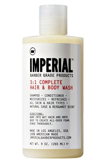 Imperial Barber Grade Products(tm) '3-to-1 Complete' Shampoo, Conditioner & Body Wash, Size