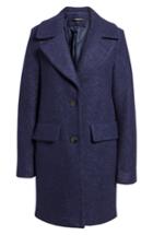 Women's Kenneth Cole New York Wool Blend Boucle Coat - Blue