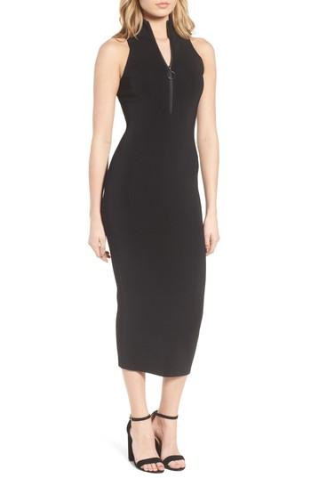 Women's Trouve Sweater Knit Midi Dress, Size - Black