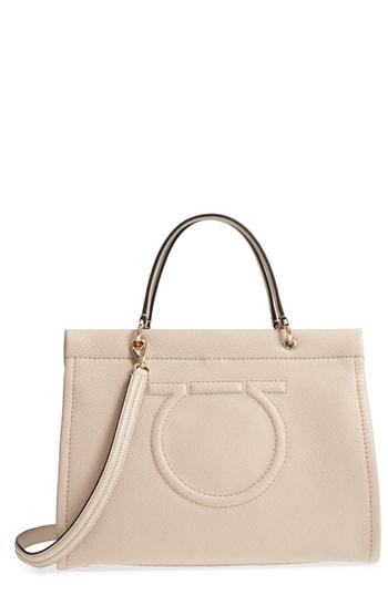 Salvatore Ferragamo Quilted Gancio Leather Tote - Pink