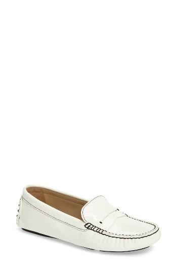 Women's Johnston & Murphy 'maggie' Penny Loafer .5 N - White