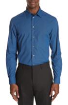 Men's Emporio Armani Regular Fit Geometric Dress Shirt - Blue