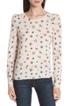 Women's Joie Abilene Print Cashmere Sweater - White