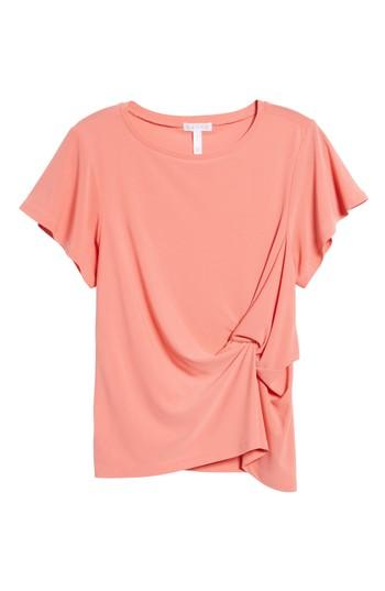 Women's Leith Side Knot Tee - Coral