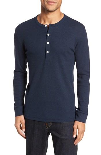 Men's Bonobos Lightweight Waffle Henley - Blue
