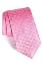 Men's Nordstrom Men's Shop 'nate' Solid Silk Tie, Size X-long - Pink