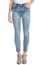 Women's Karen Kane High Waist Ankle Skinny Jeans - Blue