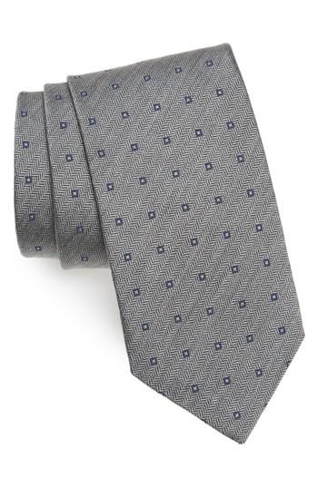 Men's David Donahue Square Dot Silk Tie