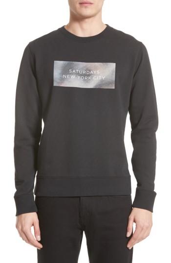 Men's Saturdays Nyc Bowery Logo Graphic Sweatshirt