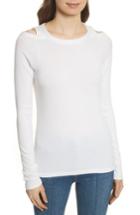 Women's Rag & Bone/jean Rosalind Cutout Ribbed Top, Size - White