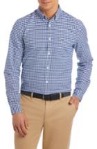 Men's Lacoste Slim Fit Gingham Sport Shirt - Blue