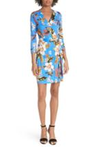 Women's Diane Von Furstenberg Julian Floral Silk Minidress - Blue