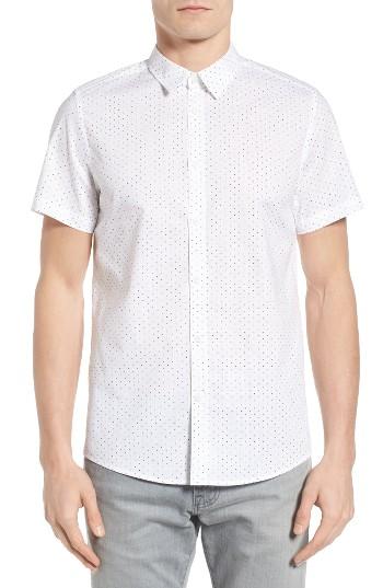 Men's Twentymetrictons Slim Fit Dot Print Sport Shirt