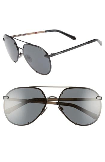 Women's Burberry Trench 61mm Aviator Sunglasses -