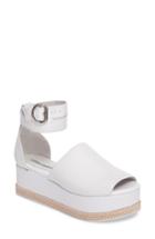 Women's Jeffrey Campbell Baywood Ankle Strap Platform Sandal .5 M - White