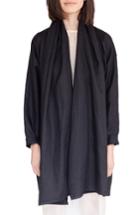 Women's Simple By Trista Draped Gabardine Coat