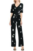 Women's Vince Camuto Tossed Flowers Jumpsuit - Black