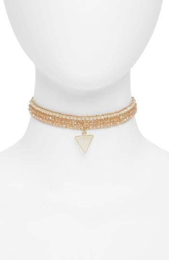 Women's Panacea Rose Quartz Drop Choker