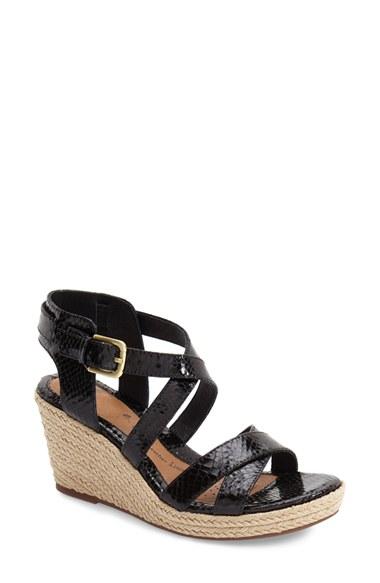 Women's Sofft 'inez' Wedge Sandal M - Black
