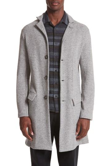 Men's Eidos Napoli Pigra Knit Topcoat - Grey