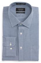 Men's Nordstrom Men's Shop Smartcare(tm) Traditional Fit Houndstooth Dress Shirt 32/33 - Blue