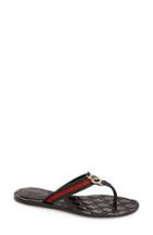 Women's Gucci 'gg' Logo Sandal Us / 36eu - Black