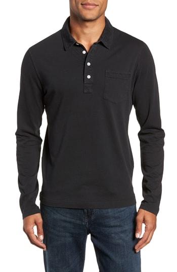 Men's Billy Reid Pensacola Regular Fit Garment Dye Polo - Black