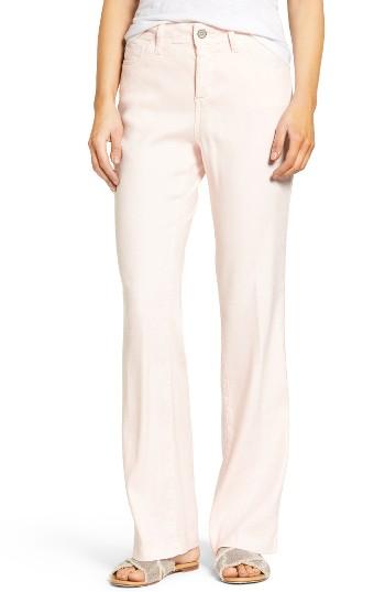 Women's Nydj 'wylie' Five-pocket Linen Trousers - Pink