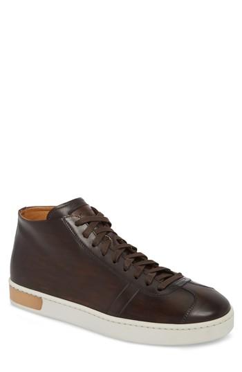 Men's Magnanni Gunner Mid Top Sneaker M - Brown