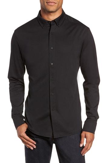 Men's Vince Camuto Slim Fit Button Down Collar Sport Shirt - Black