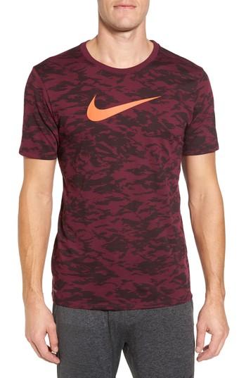 Men's Nike Basketball Attack Logo T-shirt - Burgundy