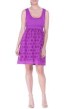 Women's Olian Crochet Maternity Dress - Purple