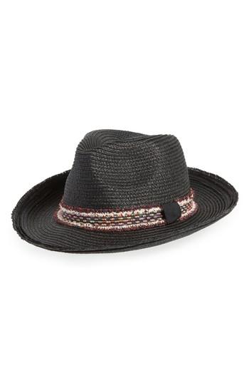 Women's Bp. Frayed Band Fedora - Black