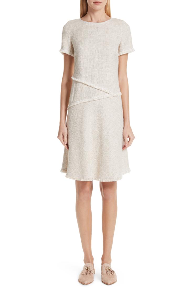 Women's Lafayette 148 New York Greta Tweed Dress - White