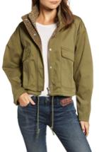 Women's Current/elliott The Cropped Infantry Jacket - Green