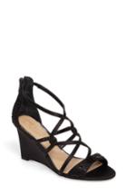 Women's Jewel Badgley Mischka Ally Ii Embellished Wedge Sandal M - Black