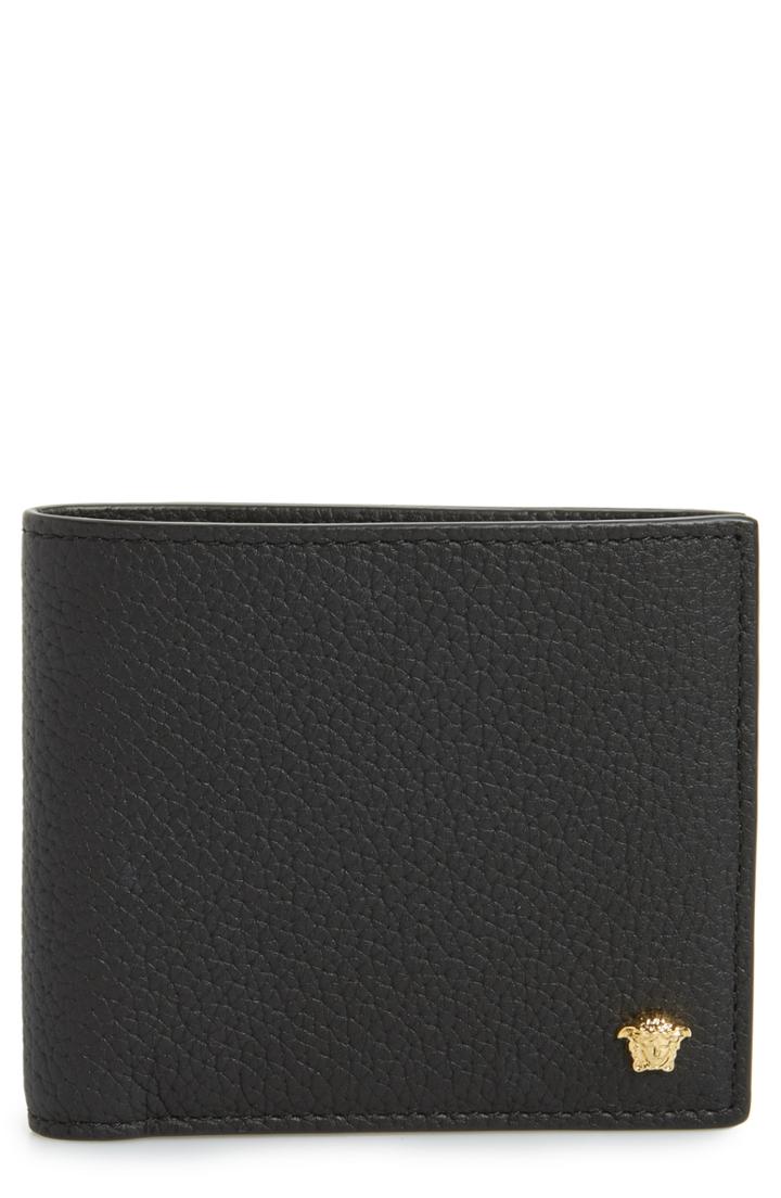 Men's Versace Leather Wallet - Black