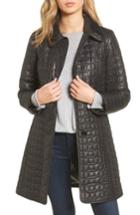 Women's Kate Spade New York Water Resistant Quilted Coat - Black