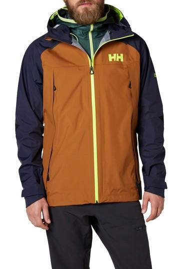 Men's Helly Hansen Odin 9 Worlds Waterproof Jacket - Brown