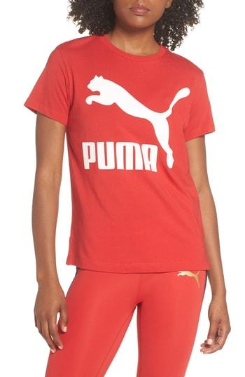 Women's Puma Classics Logo Tee - Red