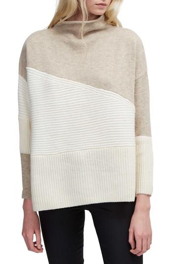 Women's French Connection Patchwork Mock Neck Sweater
