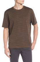 Men's Vince Narrow Stripe Pima Cotton T-shirt - Brown