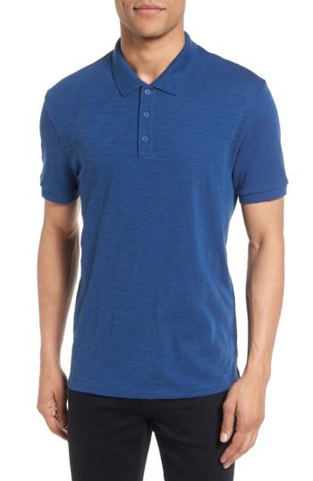 Men's Vince Classic Cotton Polo - Blue