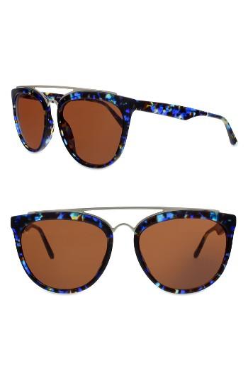 Women's Smoke X Mirrors Volunteers 56mm Sunglasses - Blue Glam/ Matte Silver