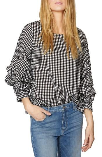 Women's Sanctuary Delphine Tiered Sleeve Top - Black