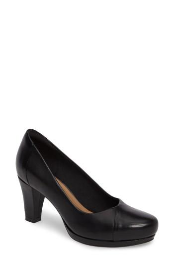 Women's Clarks Chorus Carol Pump .5 M - Black