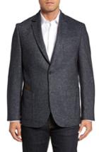 Men's Flynt Classic Fit Suede Trim Jersey Sport Coat L - Grey