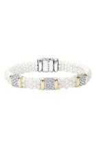 Women's Lagos 'white Caviar' Three Station Diamond Bracelet