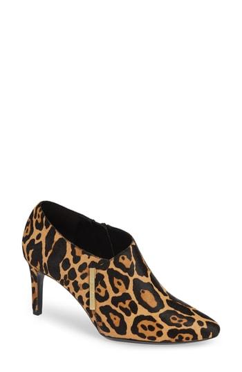 Women's Calvin Klein Jeanna Genuine Calf Hair Bootie M - Brown