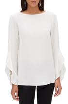 Women's Lafayette 148 New York Emory Finesse Crepe Blouse - White